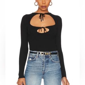 Majorelle Hailey Tie Sweater in Black